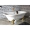 Aqua Eden Clawfoot Bathtubs, 71.63 L, 31.5 W, White/Polished Brass, Cast Iron VCTDE7232NL2 - alternate 3